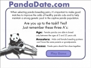 Jouer à Pandadate game